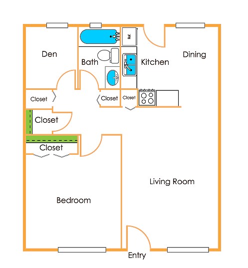 Unit U-37 U-38 floor plan